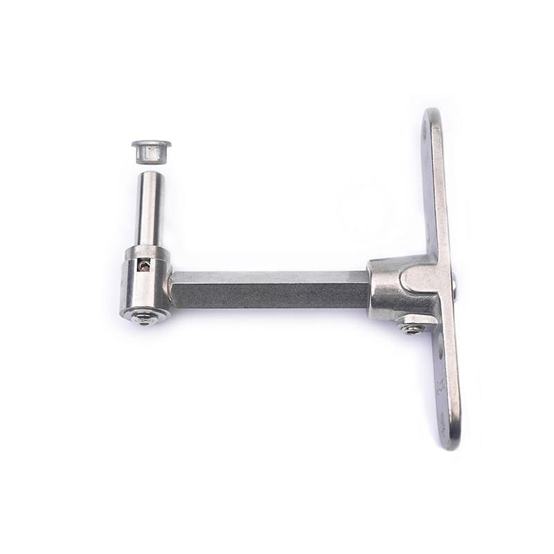 Cardine gambo registrabile per superamento spalletta con dispositivo regolo in Inox AISI 316 - Immagine 1