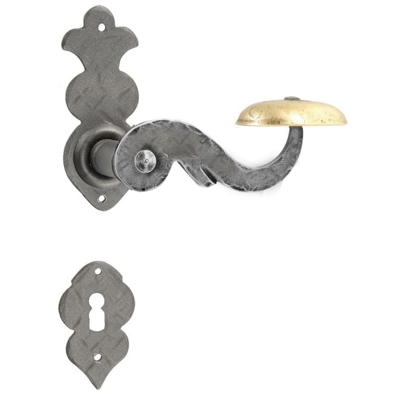 Maniglia con rosetta e bocchetta mod.82 in Ferro - Immagine 1