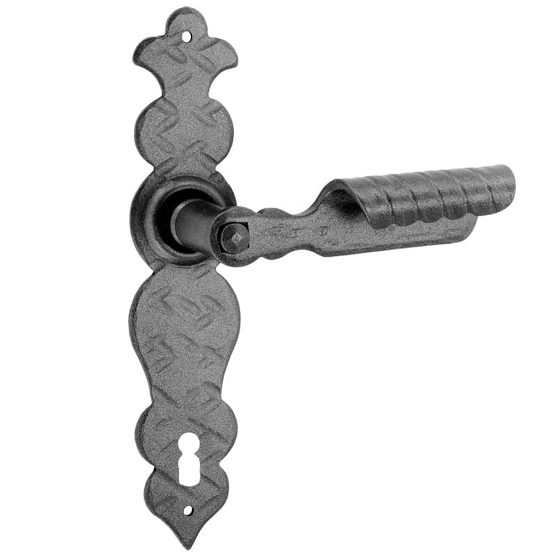 Maniglia con placca mod.201 in Ferro - Immagine 1