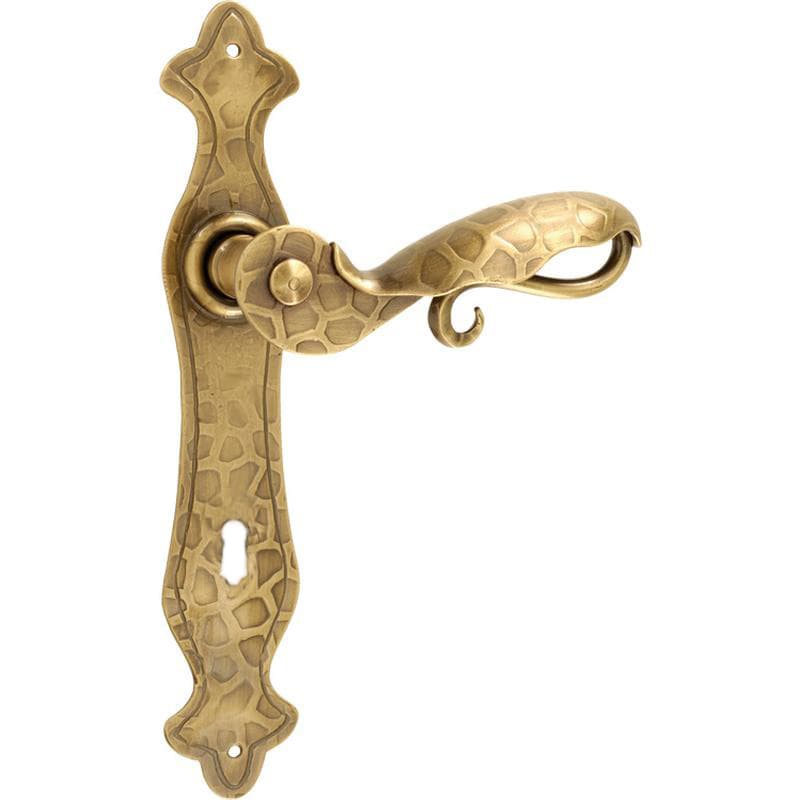 Maniglia con placca in Ottone - Immagine 1