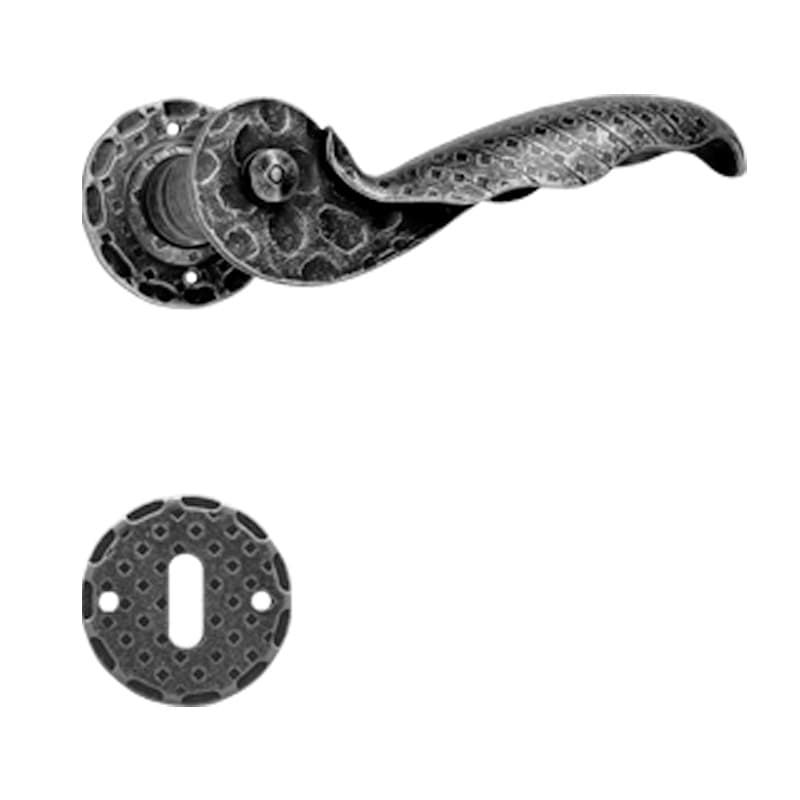 Maniglia con rosetta e bocchetta in Ferro - Immagine 1