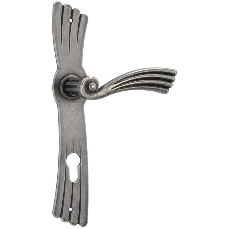 Maniglia con placca curva in Ferro - Immagine 1
