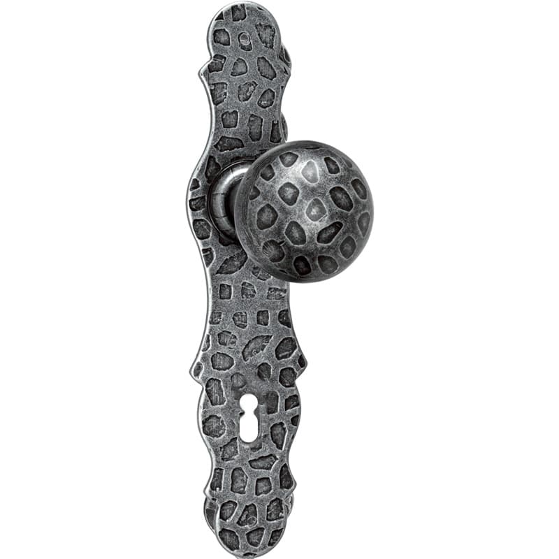 Pomolo decentrato girevole con placca in Ferro - Immagine 1