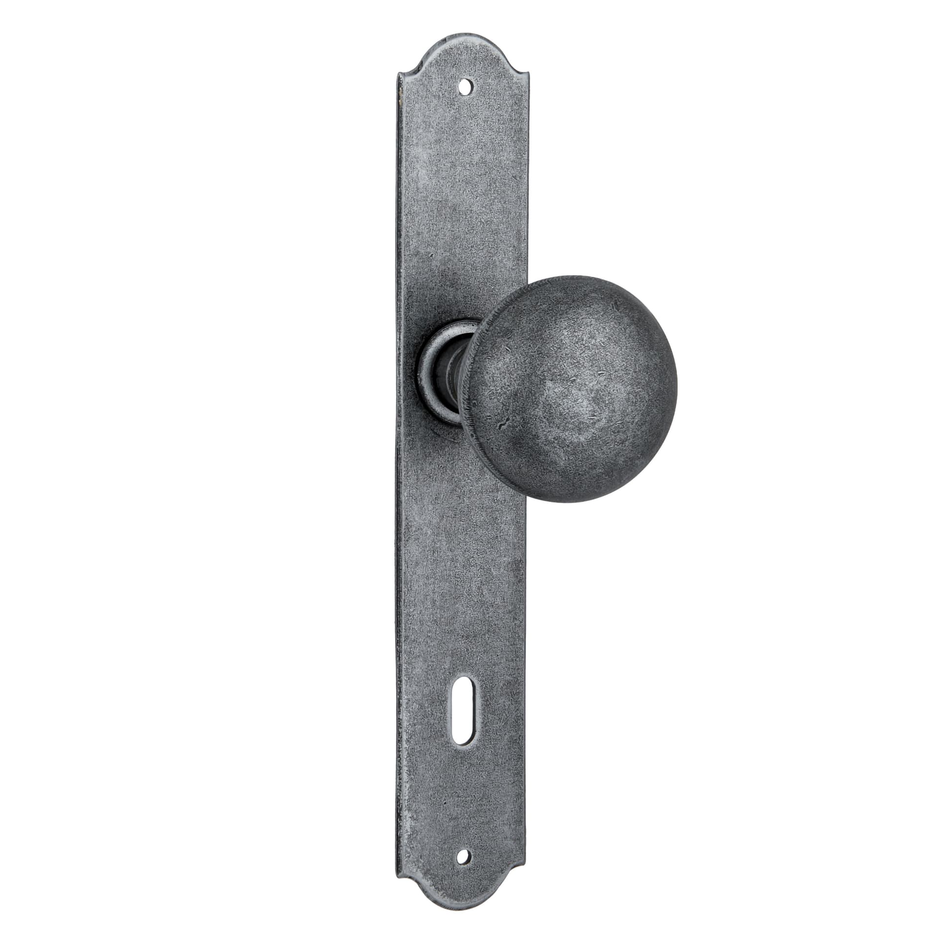 Pomolo decentrato girevole con placca in Ferro - Immagine 1