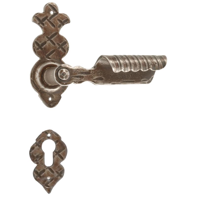 Ruggine  • Ferro • Foro cilindrico -  con molla di ritorno 